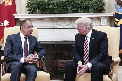 Tổng thống Mỹ Donald Trump tiếp đón Ngoại trưởng Nga Sergei Lavrov tại Nhà Trắng. (Nguồn: AFP)