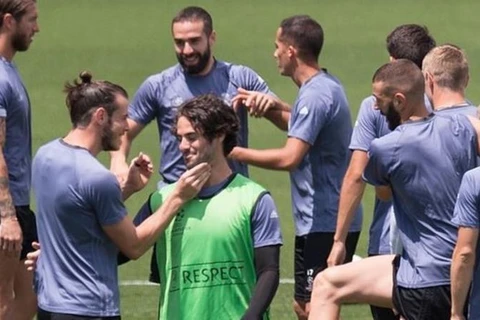 Các cầu thủ Real Madrid tập luyện trước trận đấu quan trọng. (Nguồn: Getty)