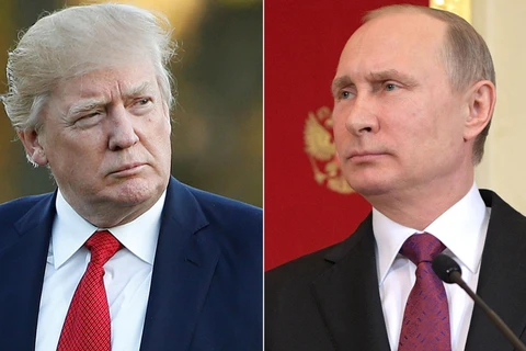 Tổng thống Nga Vladimir Putin (trái) và Tổng thống Mỹ Donald Trump. (Nguồn: news.sky.com)