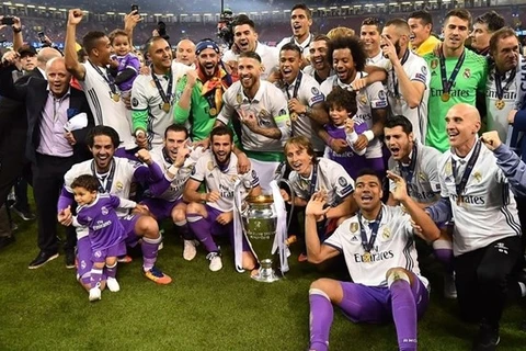 Real Madrid ăn mừng chiếc cúp vô địch Champions League. (Nguồn: Getty)