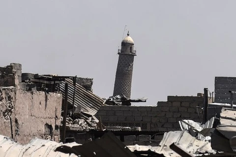 Nhà thờ Nuri bị phá hủy. (Nguồn: AFP)