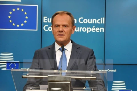 Chủ tịch Hội đồng châu Âu Donald Tusk. (Ảnh: Kim Chung/TTXVN)