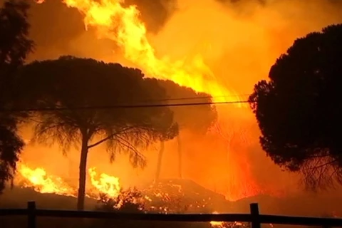 Đám cháy lan rộng. (Nguồn: news.sky.com)