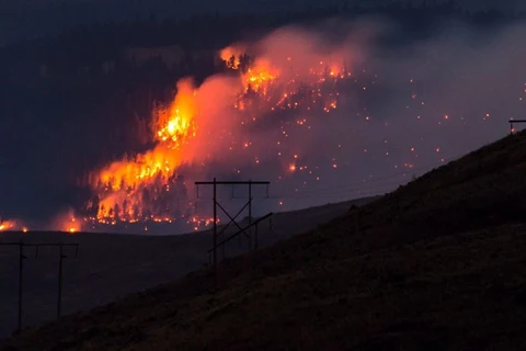 Đám cháy lớn ở tỉnh British Columbia. (Nguồn: THE CANADIAN PRESS)