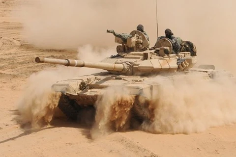 Xe tăng của quân đội Syria. (Nguồn: almasdarnews.com)