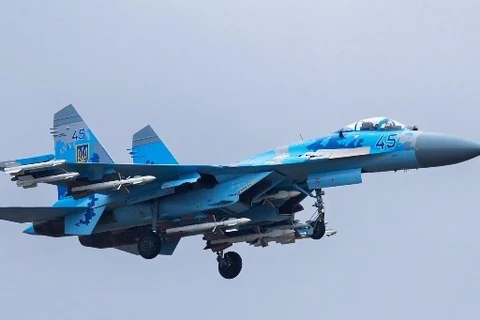Máy bay chiến đấu SU-27 của Không quân Ukraine. (Ảnh: theaviationist.com)