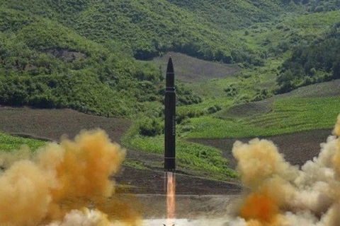 Hình ảnh một vu phóng tên lửa của Triều Tiên. (Nguồn: Yonhap)
