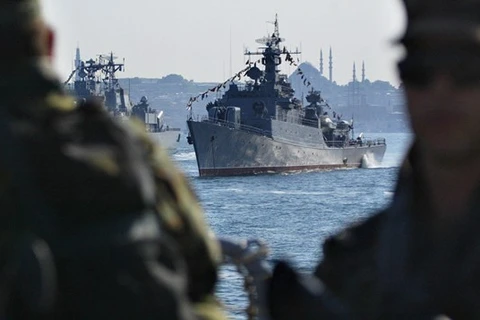 Hai tàu hải quân của Thổ Nhĩ Kỳ. (Nguồn: AP)