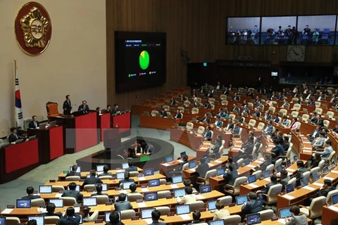 Toàn cảnh một phiên họp Quốc hội Hàn Quốc ở thủ đô Seoul. (Nguồn: Yonhap/TTXVN)