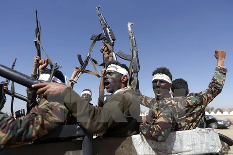 Các tay súng Houthi tại Sanaa, Yemen. (Nguồn: AFP/TTXVN)
