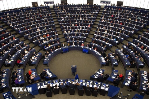 Toàn cảnh một phiên họp của Nghị viện châu Âu ở Strasbourg, miền đông Pháp ngày 13/9. (Nguồn: AFP/TTXVN)