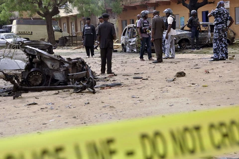 Hiện trường một vụ đánh bom ở Nigeria. (Nguồn: guardian.ng)