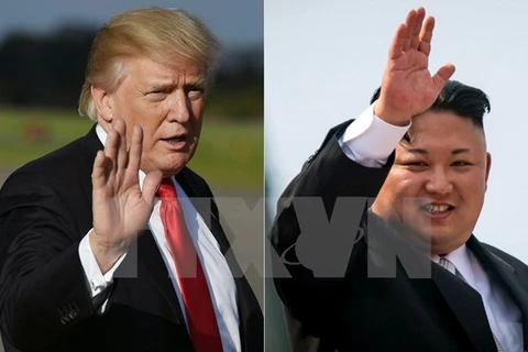 Tổng thống Mỹ Donald Trump (trái) và Nhà lãnh đạo Triều Tiên Kim Jong-un. (Nguồn: AFP/TTXVN)