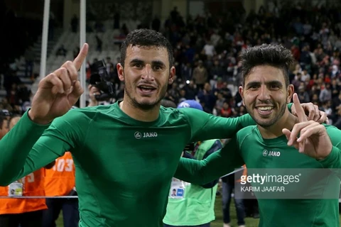 Tiền đạo Hussein (trái) của U23 Iraq. (Nguồn: Getty)