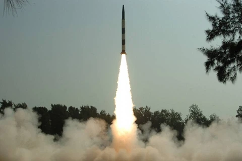 Tên lửa đạn đạo đất đối đất Agni-I. (Nguồn: thehindu.com)