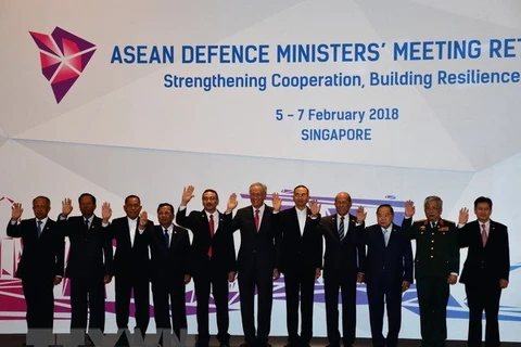 Thứ trưởng Bộ quốc phòng Nguyễn Chí Vịnh dự Hội nghị hẹp Bộ trưởng quốc phòng ASEAN. (Ảnh: Việt Dũng/TTXVN) 