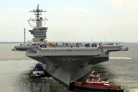 Tàu sân bay USS Carl Vinson. (Ảnh: AFP/TTXVN)