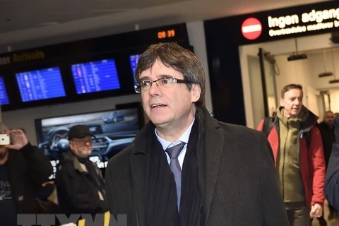Cựu Thủ hiến Catalonia Carles Puigdemont. (Nguồn: AFP/TTXVN)