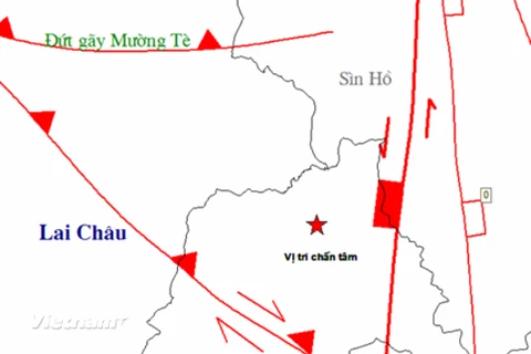 Lại xảy ra động đất 3,4 độ Richter tại khu vực Mường Tè-Lai Châu 