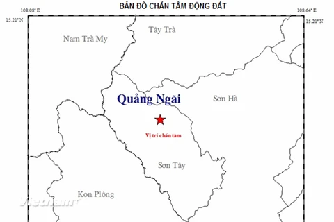 Quảng Ngãi: Xảy ra động đất 2,6 độ Richter tại huyện Sơn Tây 