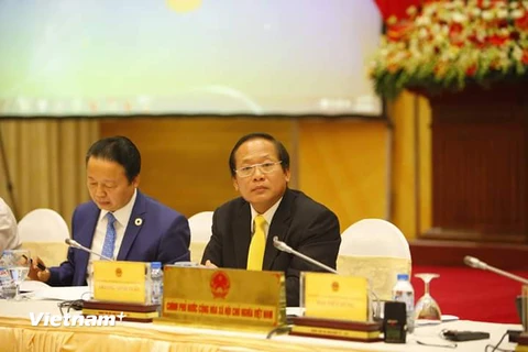 Bộ trưởng Trương Minh Tuấn khẳng định việc có khởi tố Formosa sau vụ xả thải khiến cá chết hàng loạt hay không sẽ do cơ quan tố tụng xem xét. (Ảnh: Minh Sơn/Vietnam+)