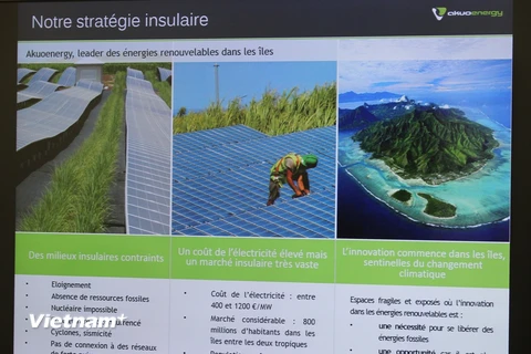 Chiến lược phát triển của Công ty năng lượng tái tạo Pháp Akuo Energy. (Ảnh: Hùng Võ/Vietnam+)
