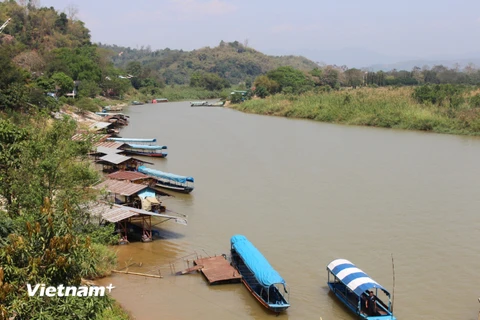Sông Mekong khu vực Tam giác vàng lào, Thái Lan và Myanmar. (Ảnh: Hùng Võ/Vietnam+)