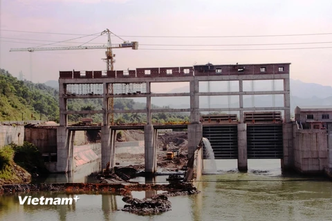 Dự án Thủy điện Sông Lô 2 tại tỉnh Hà Giang vừa thi công vừa lo ĐTM. (Ảnh: H.C/Vietnam+)