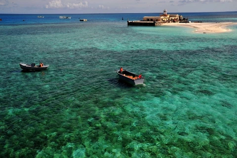 ​Tác phẩm “Rạn san hô đảo Đá Tây - Trường Sa” được chụp tại đảo Đá Tây, Trường Sa được trao giải Khuyến khích tại Cuộc thi ảnh về Đa dạng sinh học năm 2013. (Nguồn: TCMT)