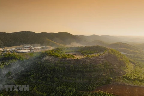 Núi lửa Băng Mo, thị trấn Ea T’ling, huyện Cư Jút, tỉnh Đắk Nông. (Nguồn: TTXVN)