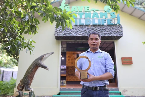 Anh Nguyễn Văn Thái, Giám đốc Trung tâm Bảo tồn động vật hoang dã tại Việt Nam. (Ảnh: Minh Sơn/Vietnam+)