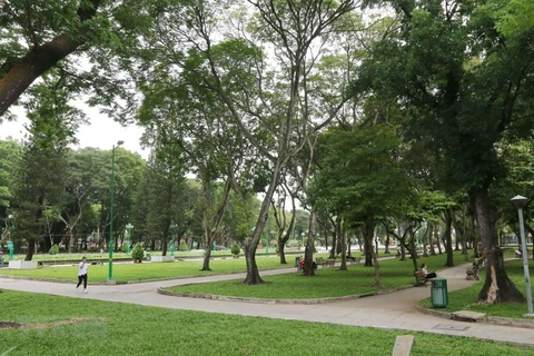 Công viên Lê Thị Riêng tại Quận 1, Thành phố Hồ Chí Minh. (Nguồn ảnh: Thanh Vũ/TTXVN)