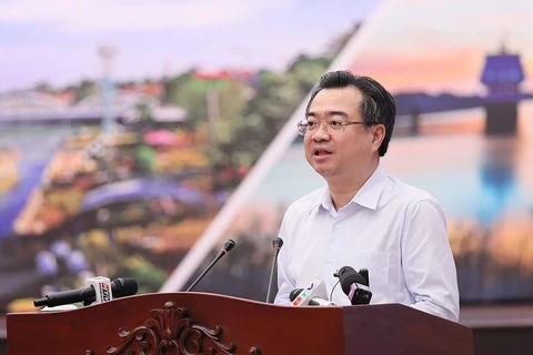 Bộ trưởng Nguyễn Thanh Nghị chia sẻ tại hội nghị. (Nguồn ảnh: TTXVN)