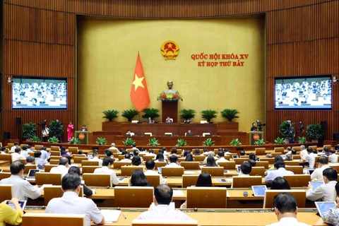 Quang cảnh phiên họp Quốc hội. (Ảnh: Phạm Kiên/TTXVN)