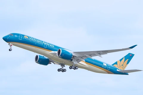 Máy bay A350 XWB đầu tiên của Vietnam Airlines đã hoàn thành chuyến bay thử. (Ảnh: Vietnam Airlines)