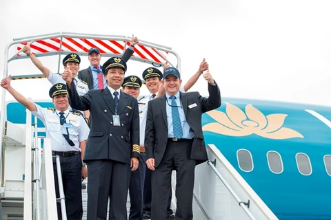 Phi công của Vietnam Airlines đã sẵn sàng điều khiển Boing 787-9 Dreamliner. (Ảnh: Vietnam Airlines cung cấp)