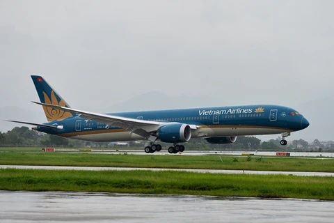Vietnam Airlines đã chính thức đón nhận chiếc máy bay Boeing 787-9 Dreamliner đầu tiên. (Ảnh: Vietnam Airlines cung cấp)