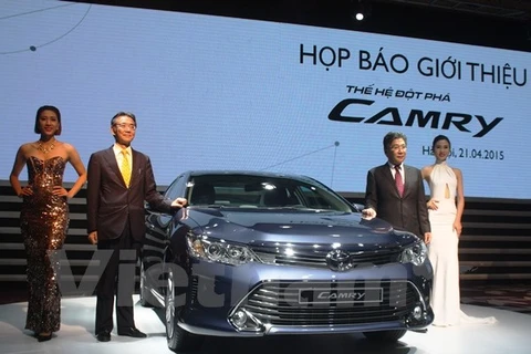 Mẫu xe Camry thế hệ đột phá 2015 tại thị trường Việt Nam. (Ảnh: Việt Hùng/Vietnam+)