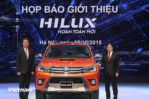 Mẫu xe Hilux hoàn toàn mới 2015 đã có mặt tại Việt Nam. (Ảnh: Việt Hùng/Vietnam+)