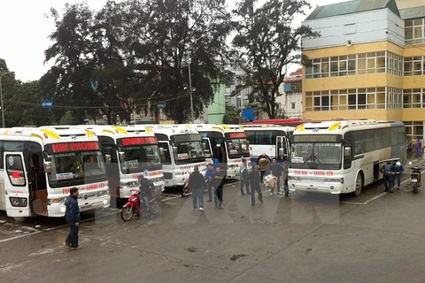 Các đơn vị vận tải sẽ phải di dời đến các bến xe khách của Hà Nội sau khi bến xe Lương Yên đóng cửa. (Ảnh: Hoàng Hùng/TTXVN)