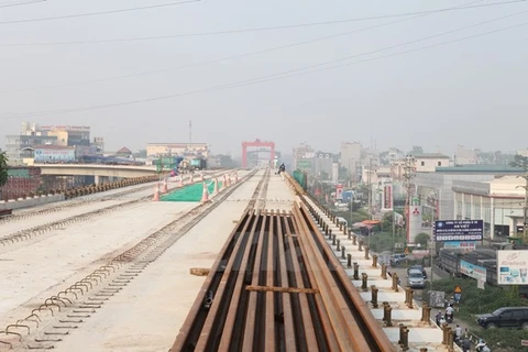 Dự án đường sắt đô thị Cát Linh-Hà Đông. (Ảnh: Doãn Đức/Vietnam+)