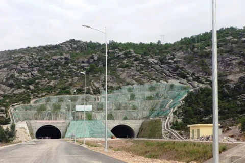 Hầm qua Núi Eo, gói thầu số 4 dự án đường cao tốc Đà Nẵng-Quảng Ngãi. (Ảnh: VEC cung cấp)