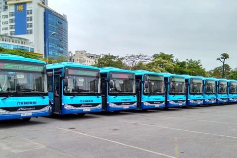 Tuyến buýt 35A Trần Khánh Dư-Nam Thăng Long với xe mới, tiêu chuẩn chất lượng cao. (Ảnh: Transerco cung cấp)