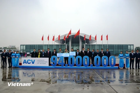 Việt Nam đón hành khách thứ 94 triệu qua Cảng hàng không Việt Nam. (Ảnh: Việt Hùng/Vietnam+)