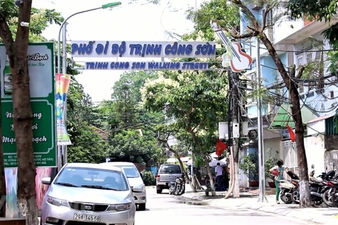 Phố đi bộ Trịnh Công Sơn sẽ được khai mạc vào tối ngày 11/5. (Ảnh: Nguyễn Thúy/Vietnam+)
