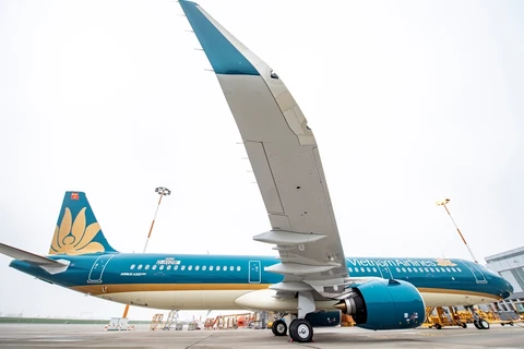Chiếc máy bay A321neo đầu tiên gia nhập đội bay Airbus hiện có của Vietnam Airlines vào ngày 17/11 này. (Ảnh: VNA cung cấp)