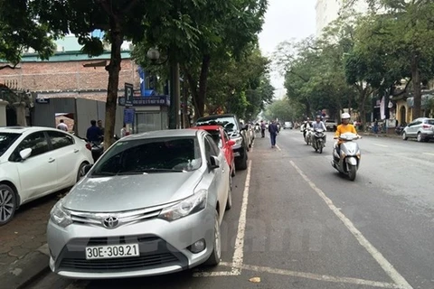 Nhiều tuyến phố của Hà Nội sẽ tạm thời không trông giữ phương tiện trong thời gian diễn ra Hội nghị thượng đỉnh Mỹ-Triều. (Ảnh: Nguyễn Hằng/Vietnam+)