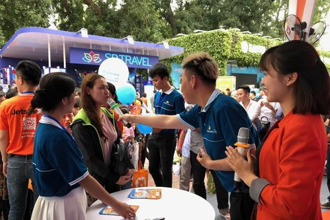 Hãng hàng không Vietnam Airlines và Jetstar Pacific sẽ mạng đến nhiều khuyến mãi hấp dẫn tại Hội chợ Du lịch Quốc tế Việt Nam 2019. (Ảnh: VNA cung cấp)