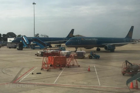 Máy bay của hãng hàng không Vietnam Airlines. (Ảnh: Việt Hùng/Vietnam+)