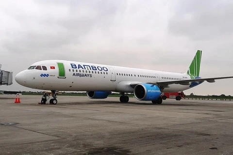 Máy bay của hãng hàng không Bamboo Airways. (Ảnh: Việt Hùng/Vietnam+)